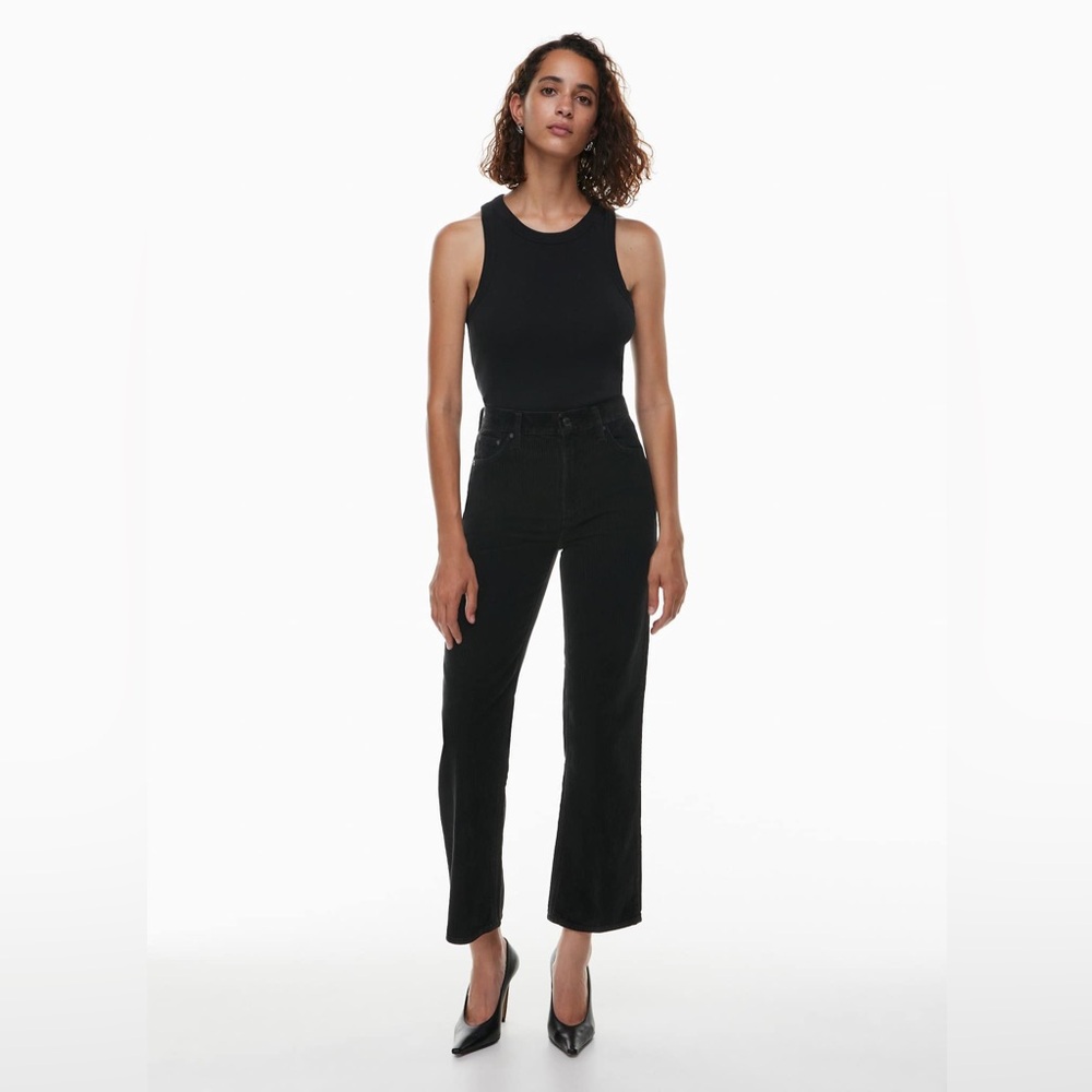Denim Forum Black Straight Leg Pants